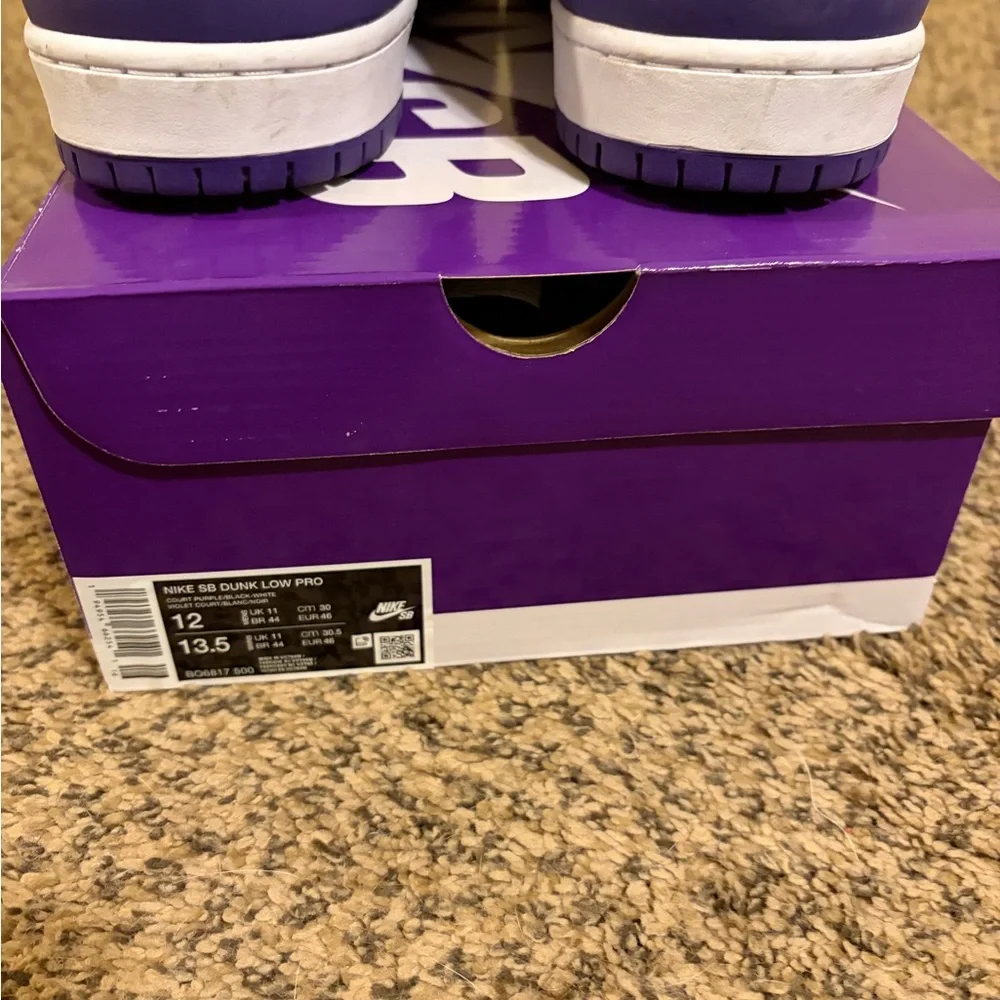 Size 12 Nike SB Dunk Low Court Purple - Picture 1 of 5